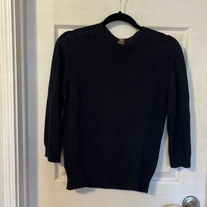 And Klein black sweater, three-quarter sleeve. Size medium